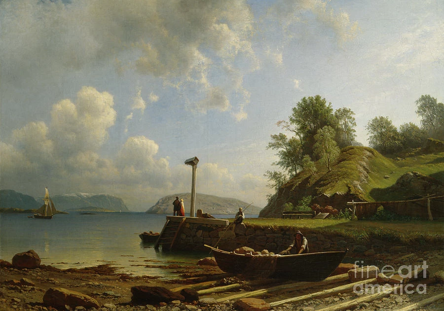 Paesaggio costiero con case